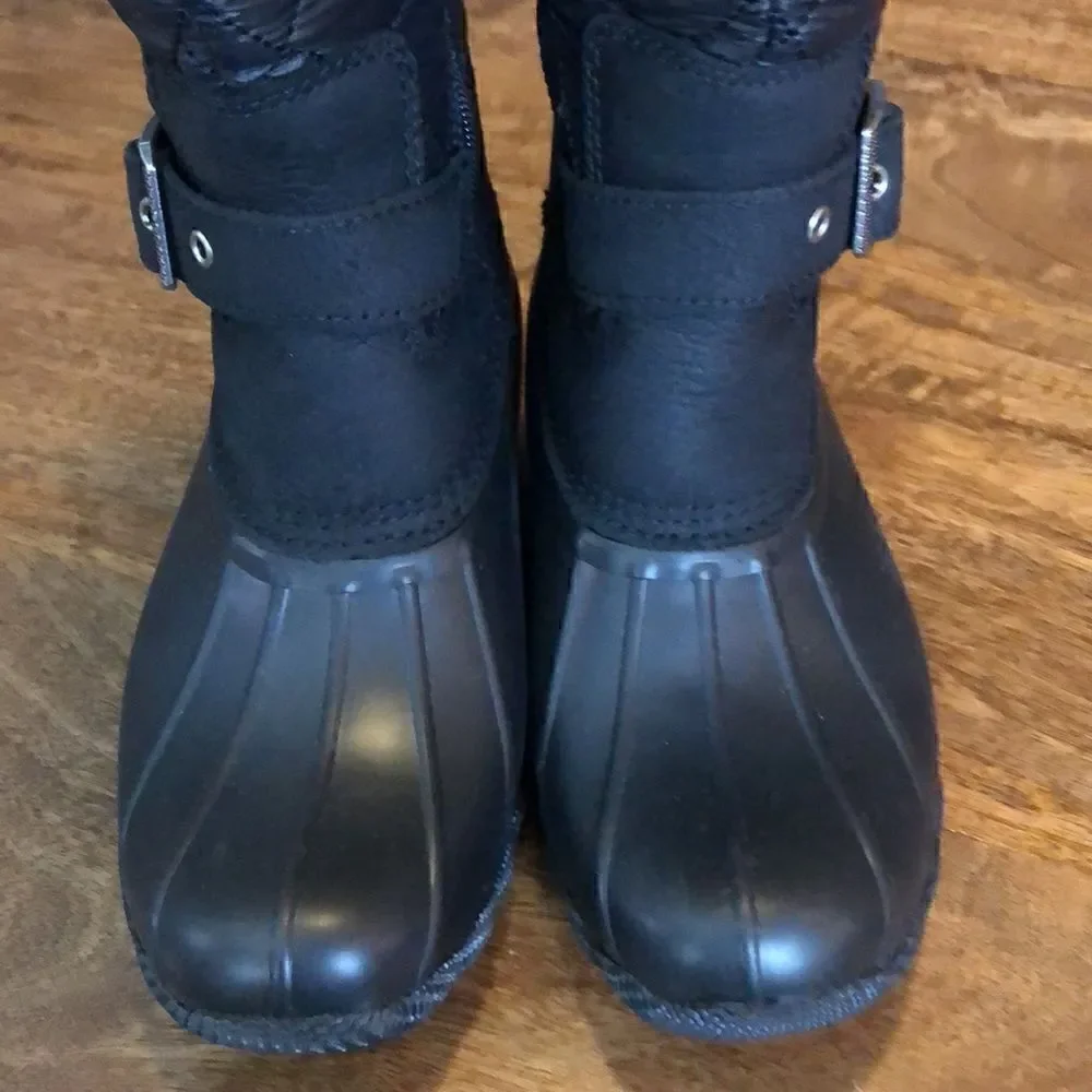 Sperry Saltwater Tall Buckle Nylon Quilt black size 5